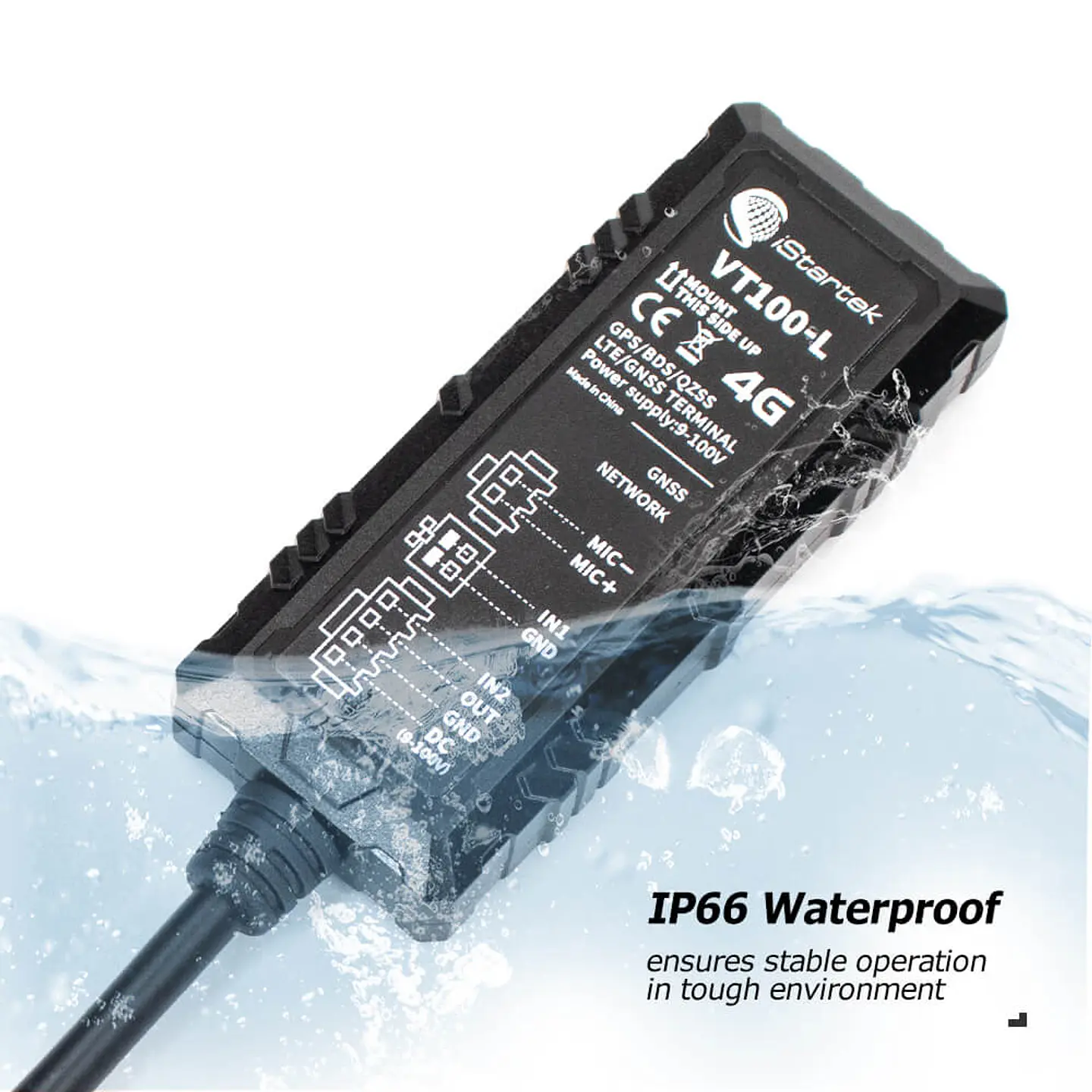 Rastreador GPS 4G para Vehículo iStartek VT100-L — Corte de Motor, Antirrobo, Tiempo Real 4