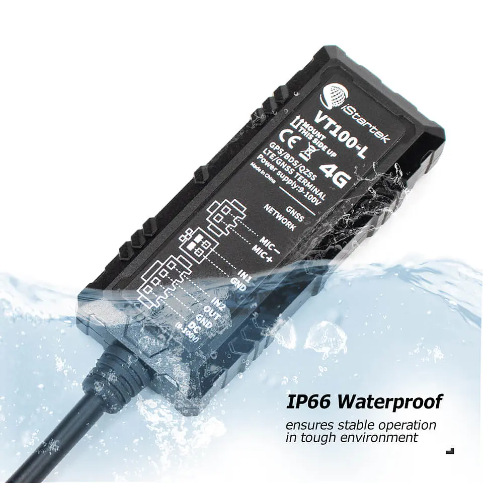 Rastreador GPS 4G para Vehículo iStartek VT100-L — Corte de Motor, Antirrobo, Tiempo Real 4
