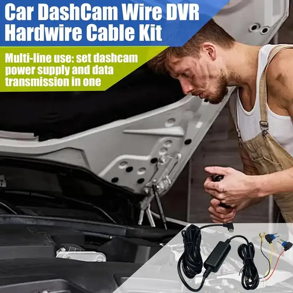 Kit Hardwire 12V/24V a 5V USB-C con Fusible – Alimentación Fija para GPS y Cámaras Vehiculares 5