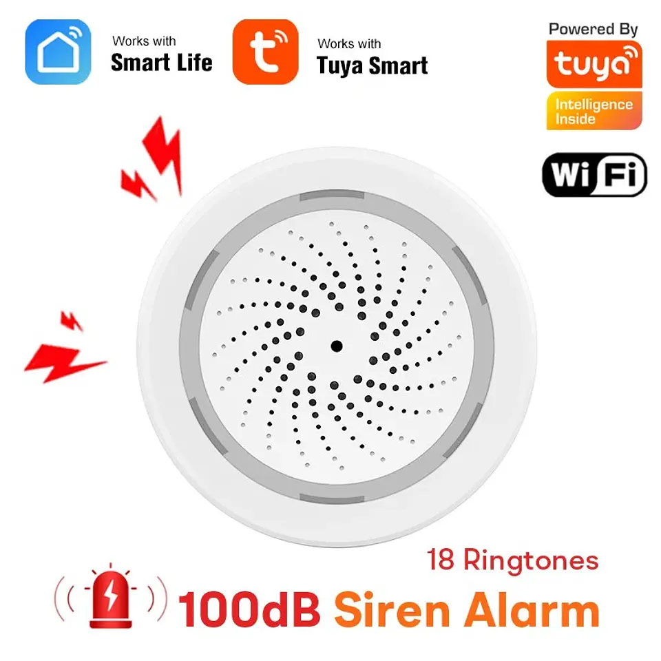 Sirena de Alarma WiFi Inteligente para Seguridad del Hogar 1