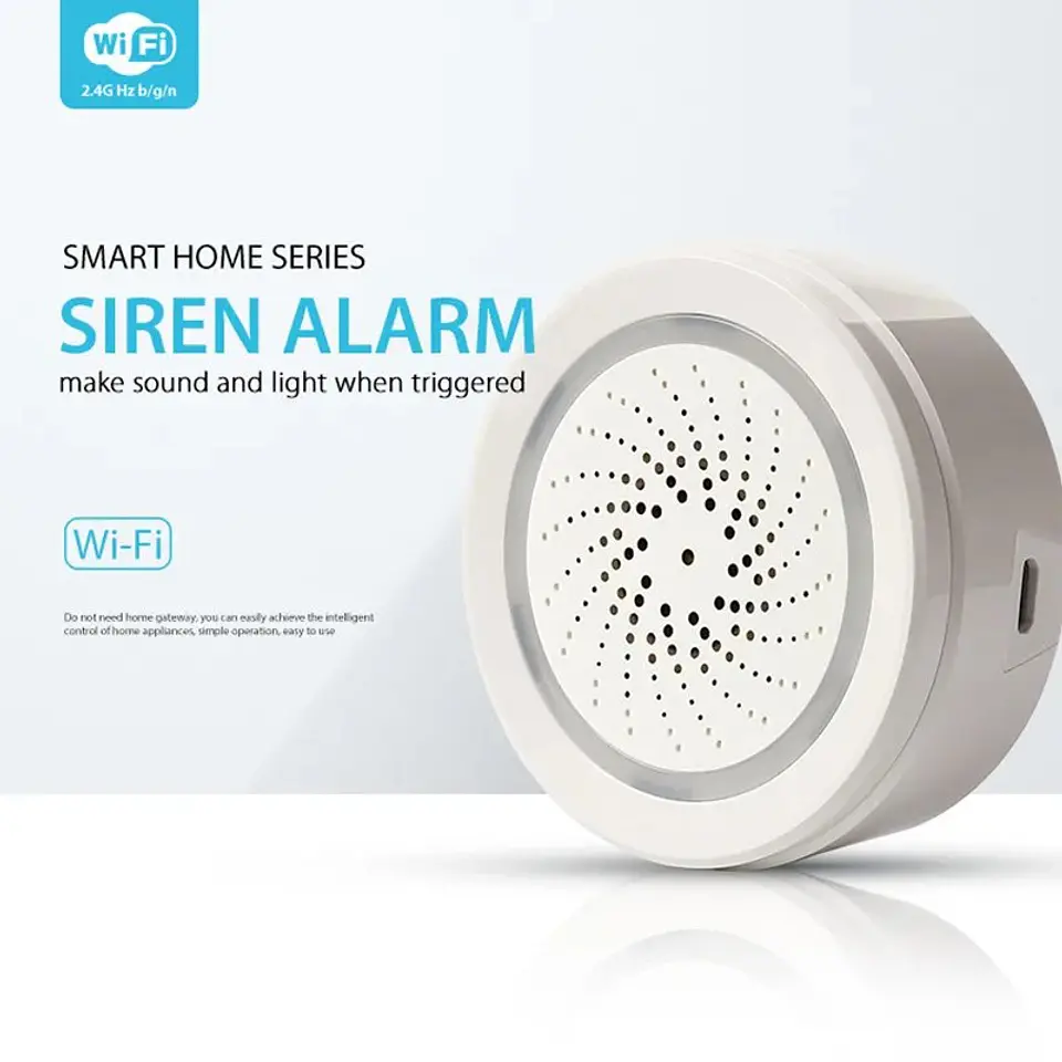 Sirena de Alarma WiFi Inteligente para Seguridad del Hogar 2