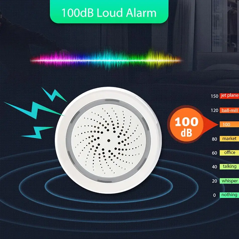 Sirena de Alarma WiFi Inteligente para Seguridad del Hogar 3