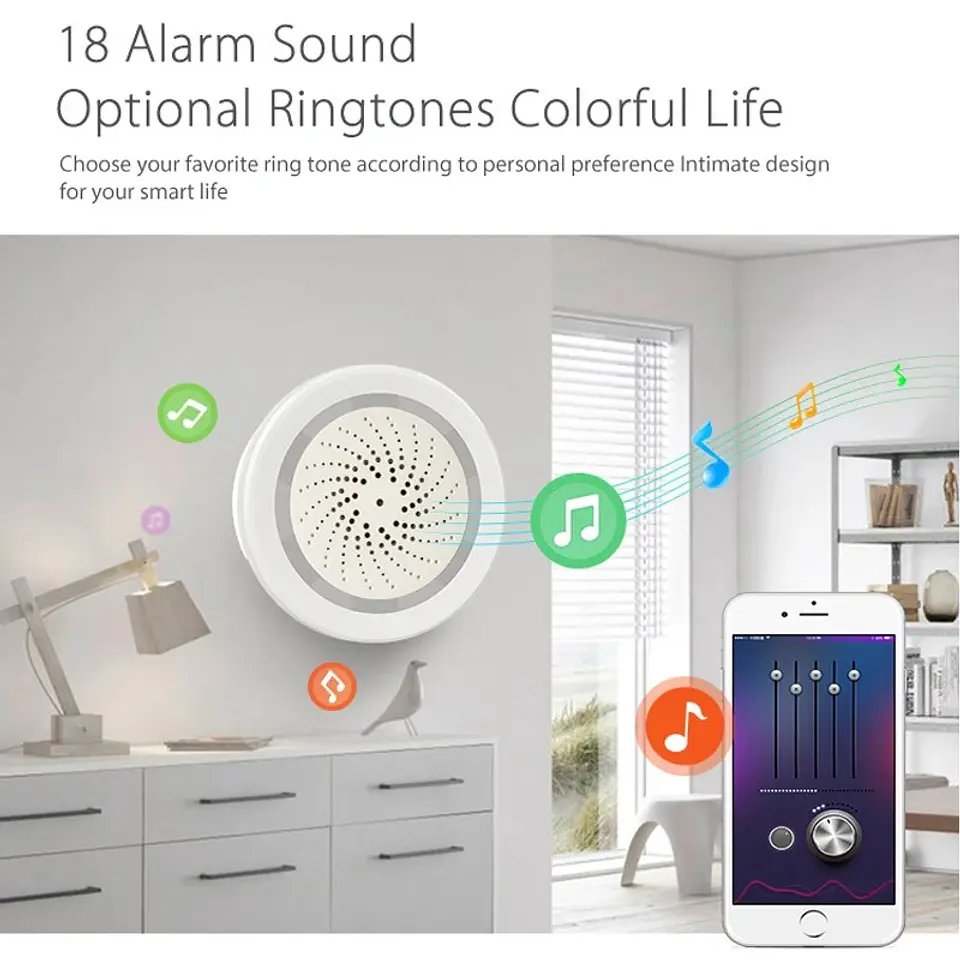 Sirena de Alarma WiFi Inteligente para Seguridad del Hogar 4