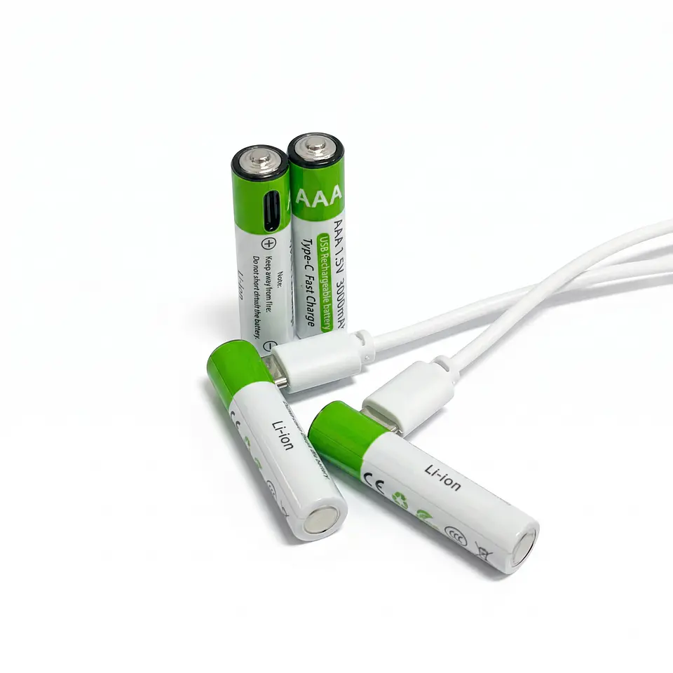Baterías Recargables de Litio AA y AAA 1,5V con Carga USB-C 1