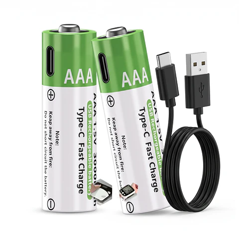 Baterías Recargables de Litio AA y AAA 1,5V con Carga USB-C