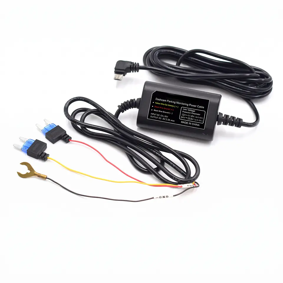 Kit Hardwire 12V/24V a 5V USB-C con Fusible – Alimentación Fija para GPS y Cámaras Vehiculares 1