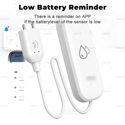 Sensor de Fugas de Agua Smart Life Tuya Inalámbrico ZigBee