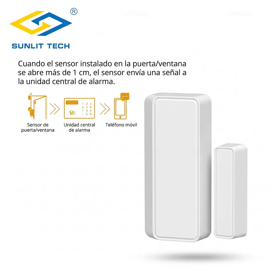 Sensor magnético inalámbrico para puerta y ventana 4