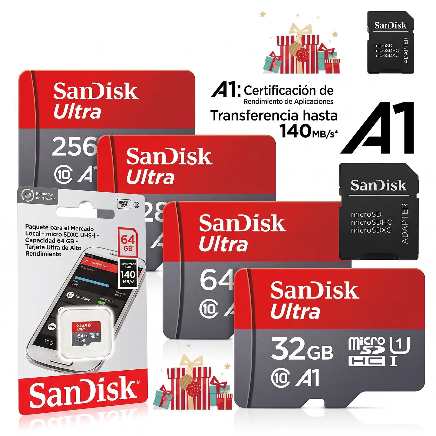 Tarjeta Micro SD 128GB UHS-I A1 para cámaras y dispositivos 1