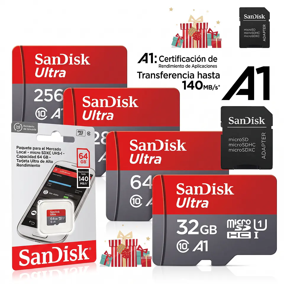 Tarjeta Micro SD 128GB UHS-I A1 para cámaras y dispositivos 1