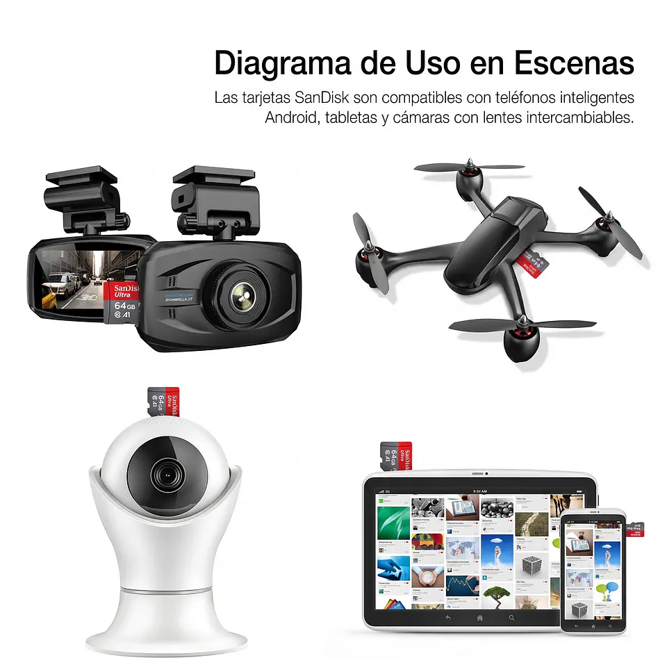 Tarjeta Micro SD 128GB UHS-I A1 para cámaras y dispositivos 4