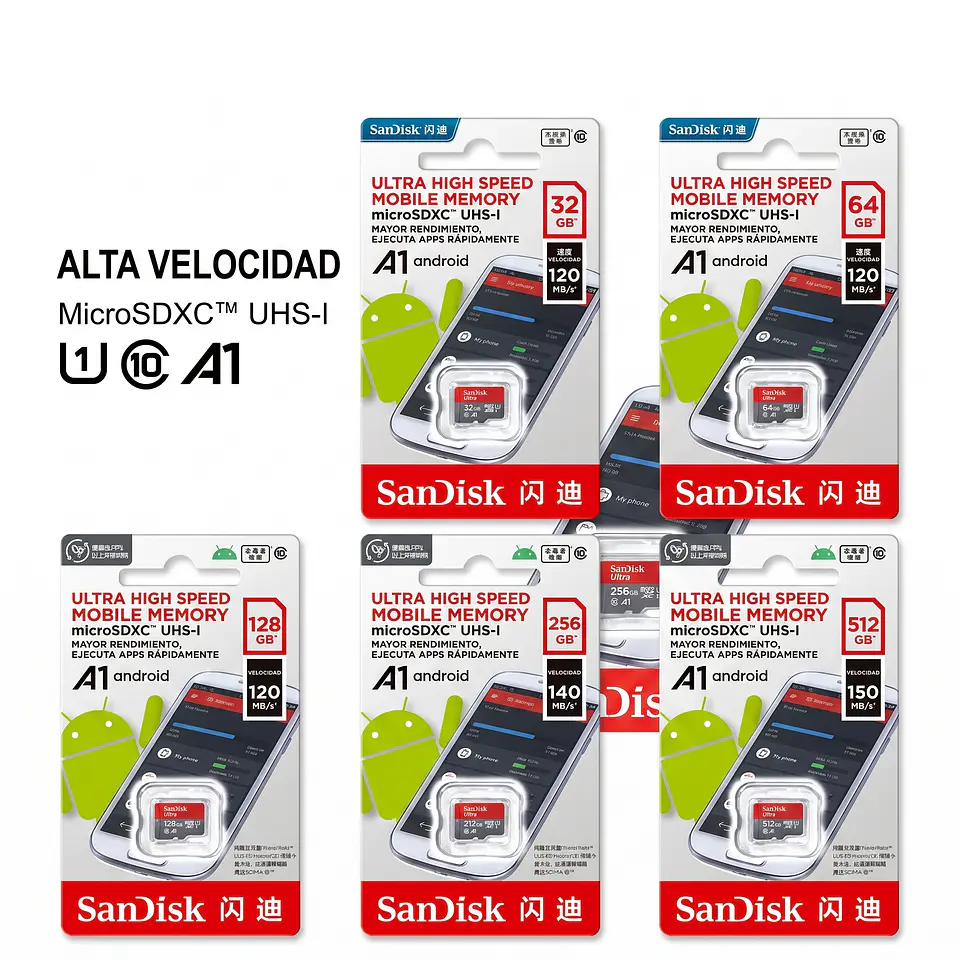 Tarjeta Micro SD 128GB UHS-I A1 para cámaras y dispositivos 6