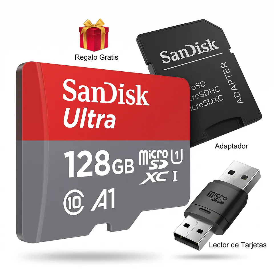 Tarjeta Micro SD 128GB UHS-I A1 para cámaras y dispositivos 7