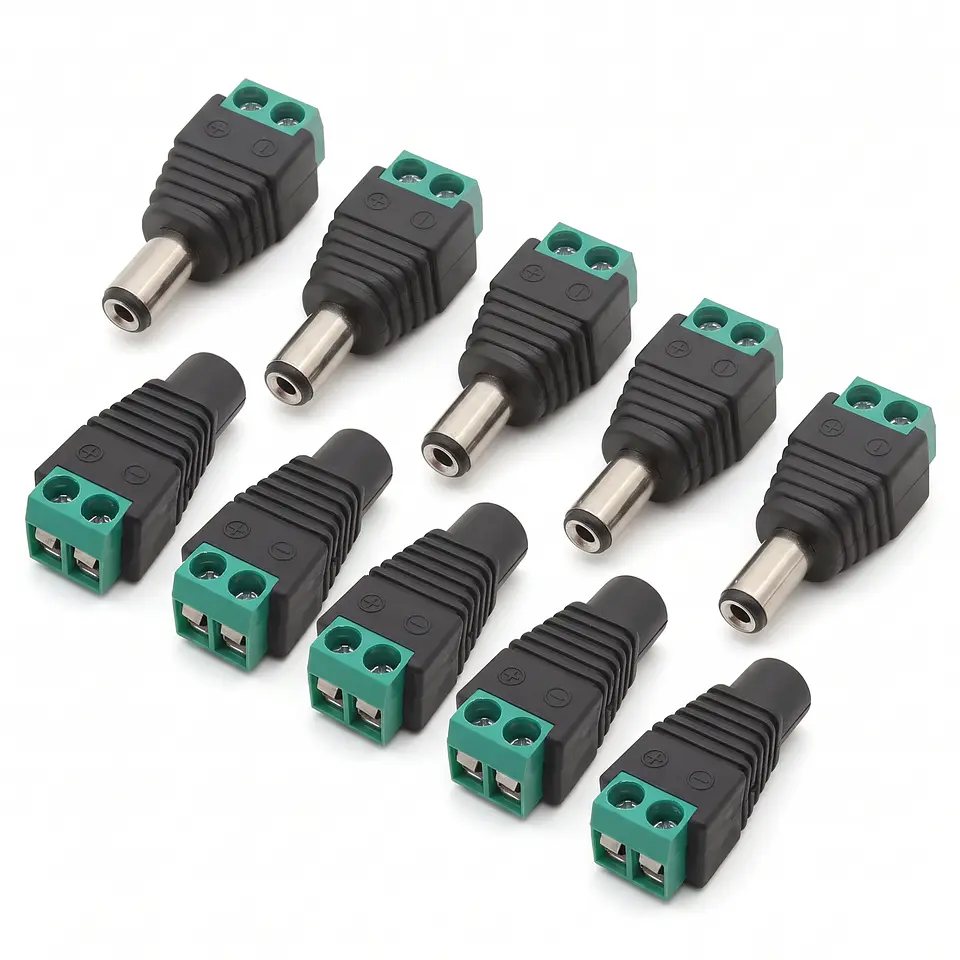 Adaptador Conector Jack DC 5.5x2.1mm 5.5x2.5mm 1