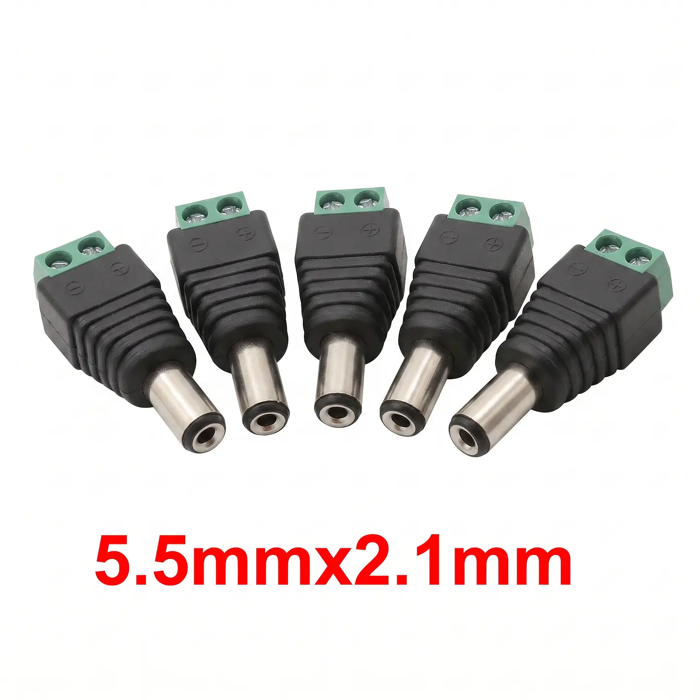 Adaptador Conector Jack DC 5.5x2.1mm 5.5x2.5mm 8