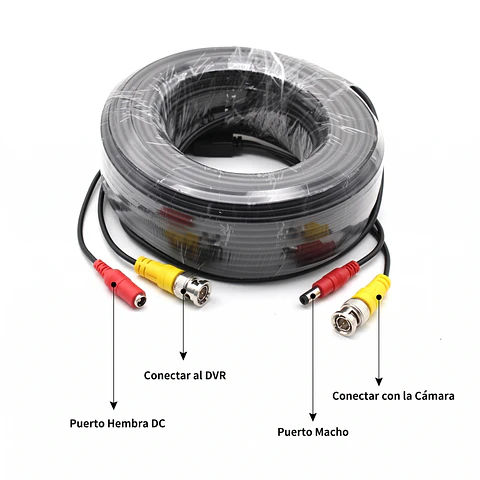 Cable BNC 10M para cámaras CCTV y DVR