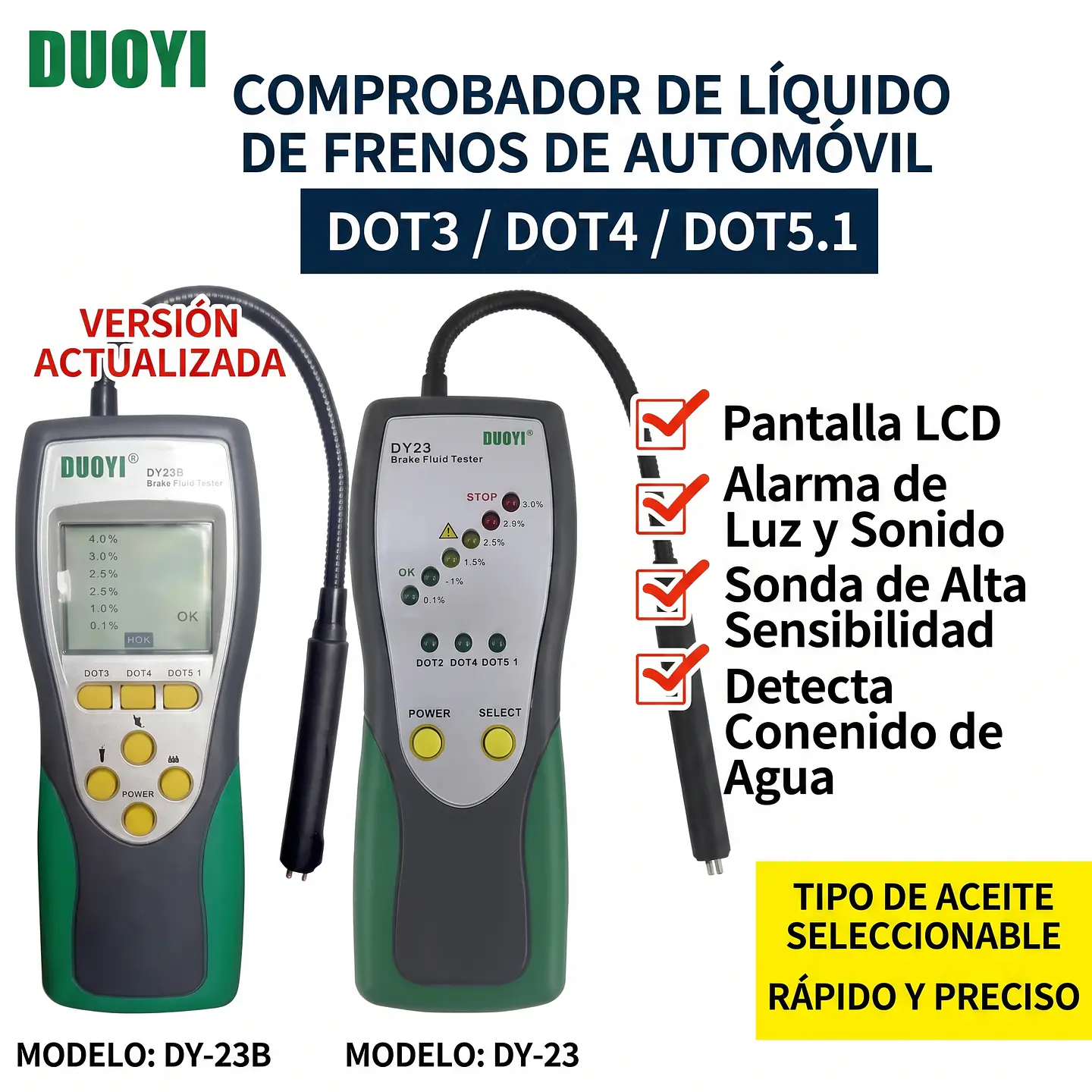 Probador de Líquido de Frenos Automotriz DY23B 5