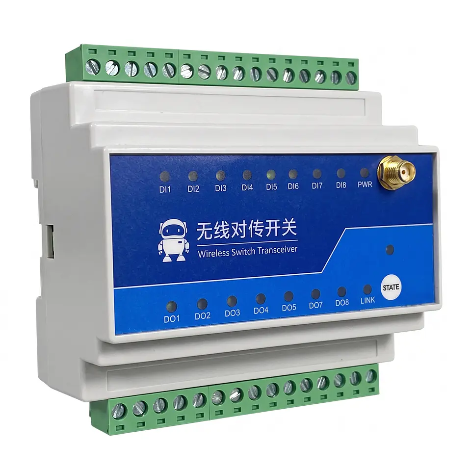 Interruptor Relé Inalámbrico LoRa Ebyte E860-DTU 1/2/4/8 Vías hasta 5 km — Control Remoto Industrial DIN 9
