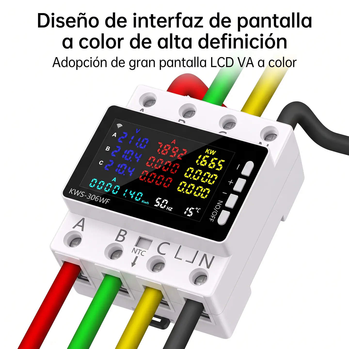 Medidor de Energía WiFi Trifásico 80A Tuya Smart con Protección de Sobrevoltaje 2