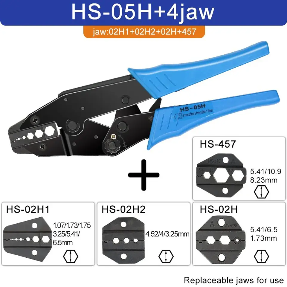 Alicate Crimpeador Hexagonal para Cable Coaxial y Conectores RF N, BNC, TNC, SMA y UHF 12