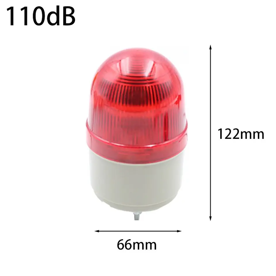 Baliza LED de Advertencia 12V con Buzzer para Salida de Vehículos 8