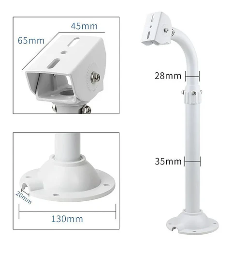 Soporte Telescópico de Pared 30 a 60 cm para Cámara Tipo Bala