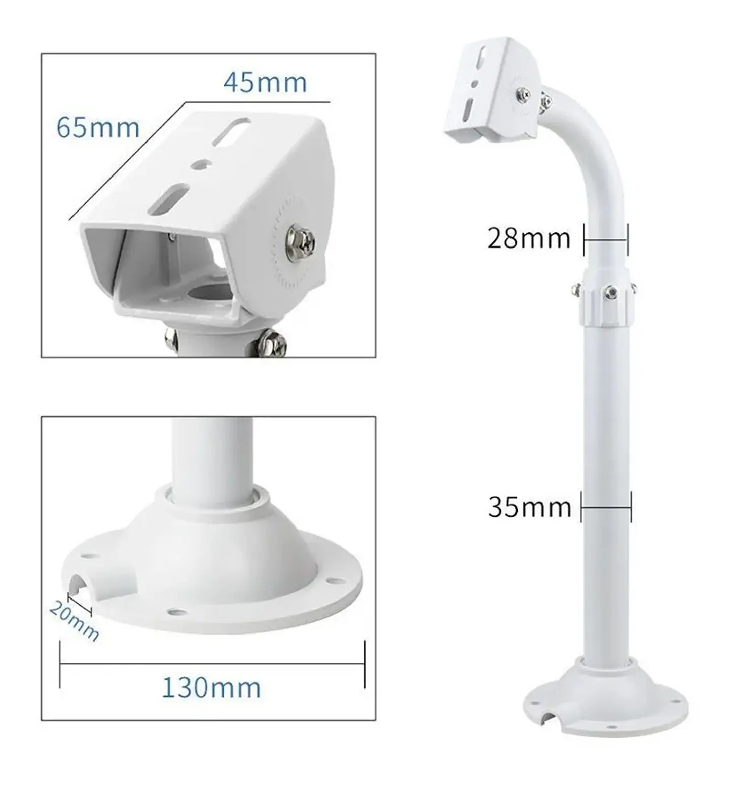 Soporte Telescópico de Pared 30 a 60 cm para Cámara Tipo Bala 2