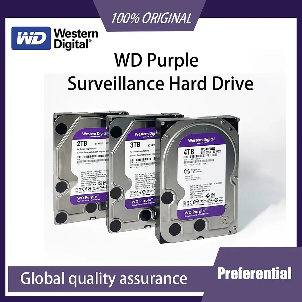 Disco Duro WD Purple para Videovigilancia 24/7 · 3,5 pulgadas SATA 1