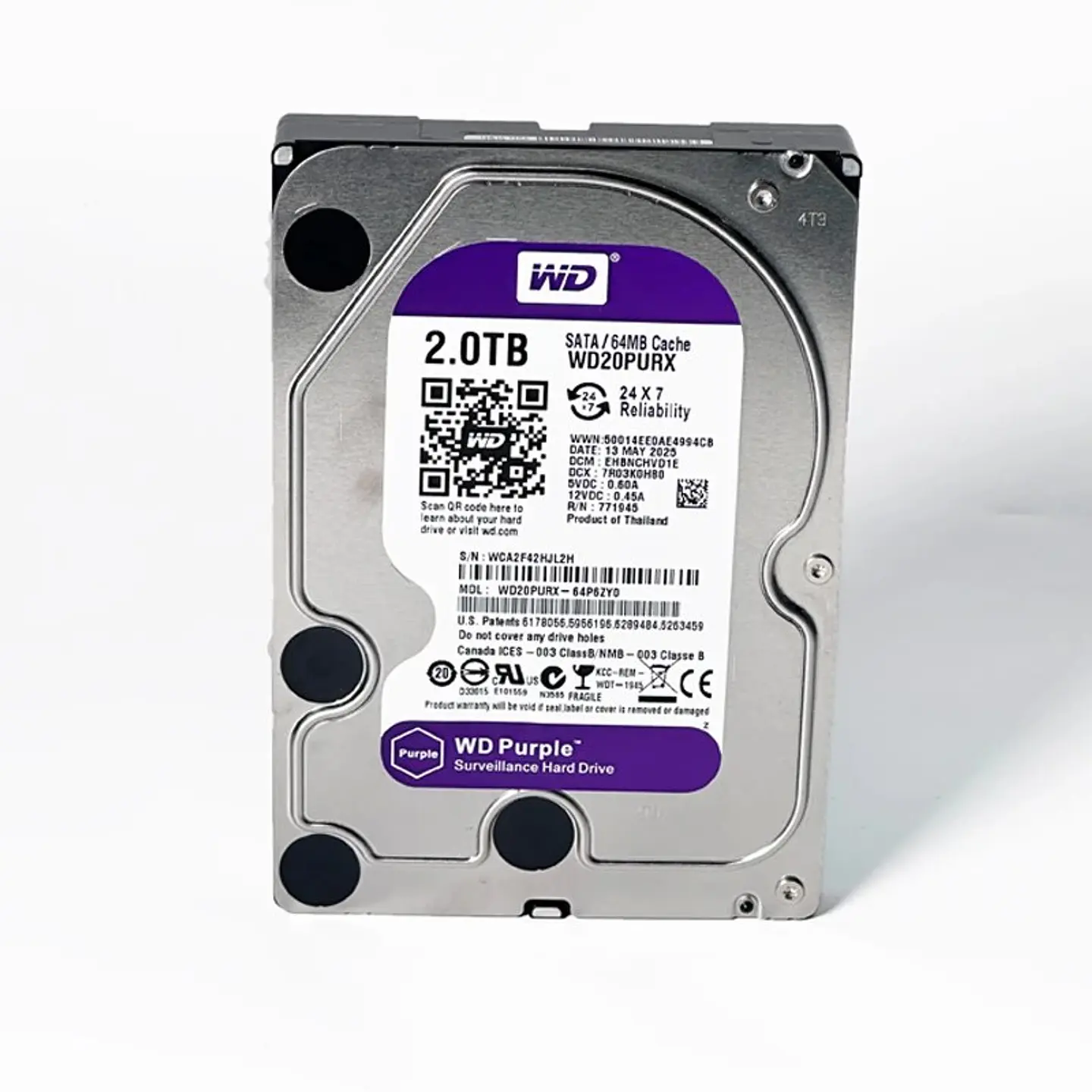 Disco Duro WD Purple para Videovigilancia 24/7 · 3,5 pulgadas SATA 5