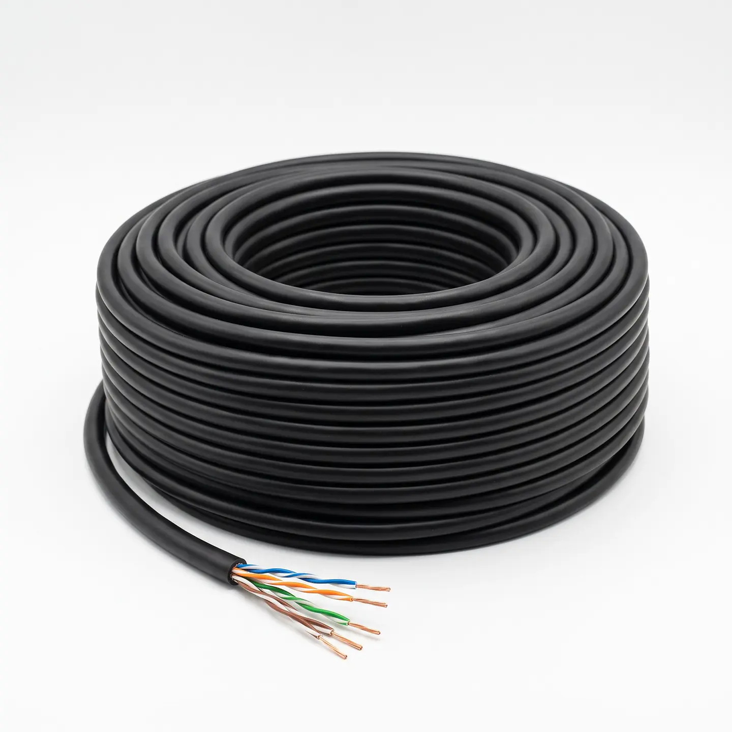Cable UTP CAT6 EXTERIOR Negro Resistente a UV · 100% Cobre · Por Metro 1