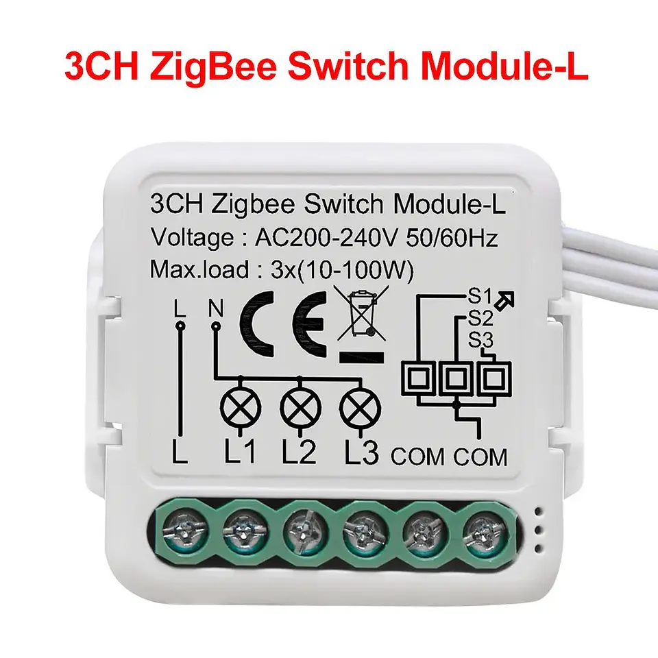 Módulo Relé Zigbee Oculto Sin Neutro 1/2/3/4 Canales Tuya GIRIER 9