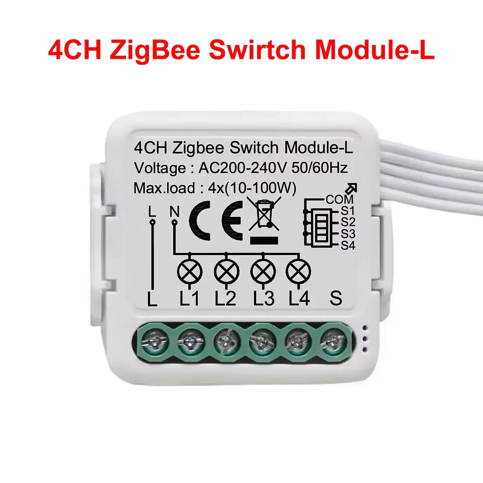 Módulo Relé Zigbee Oculto Sin Neutro 1/2/3/4 Canales Tuya GIRIER 10