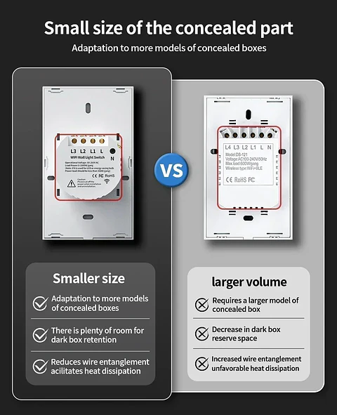 Interruptor Táctil Zigbee Sin Neutro 1/2/3 Teclas Blanco o Negro Tuya