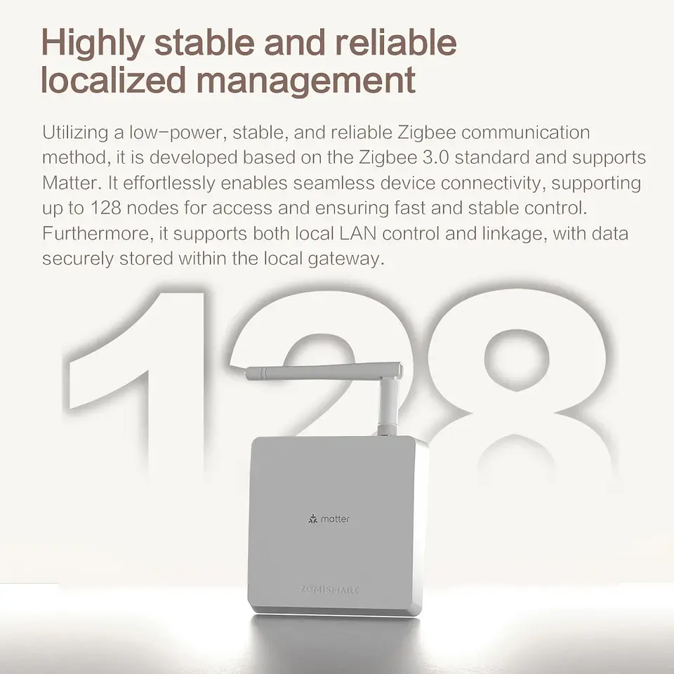 Hub Matter Zigbee Zemismart M6 para HomeKit Google Home y SmartThings 3