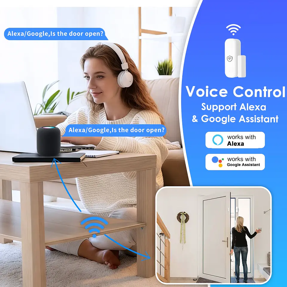 Sensor Magnético Puerta y Ventana Zigbee o WiFi Tuya Smart Life 3