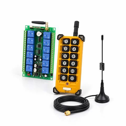 Receptor Industrial 433MHz 12 Canales Control Remoto