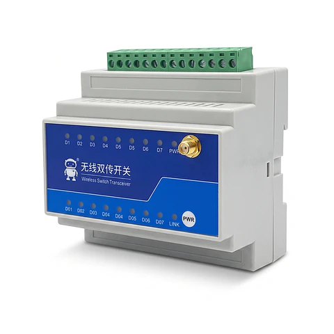 Interruptor Relé Inalámbrico LoRa Ebyte E860-DTU 1/2/4/8 Vías hasta 5 km — Control Remoto Industrial DIN