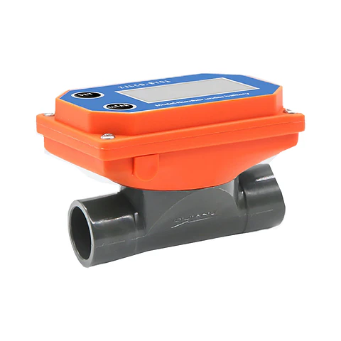 Medidor de Flujo Digital PVC Tipo Turbina DN15-DN80 - Pantalla LCD y Salida NPN