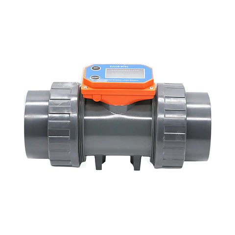 Medidor de Flujo Digital PVC Tipo Turbina DN15-DN80 - Pantalla LCD y Salida NPN