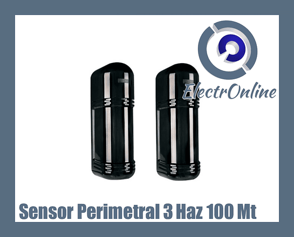 Sensor perimetral alámbrico exterior 2 haz fotoeléctrico 100 metros