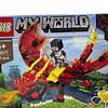 MINECRAFT MY WORLD DRAGON ROJO 83 PIEZAS M98077	