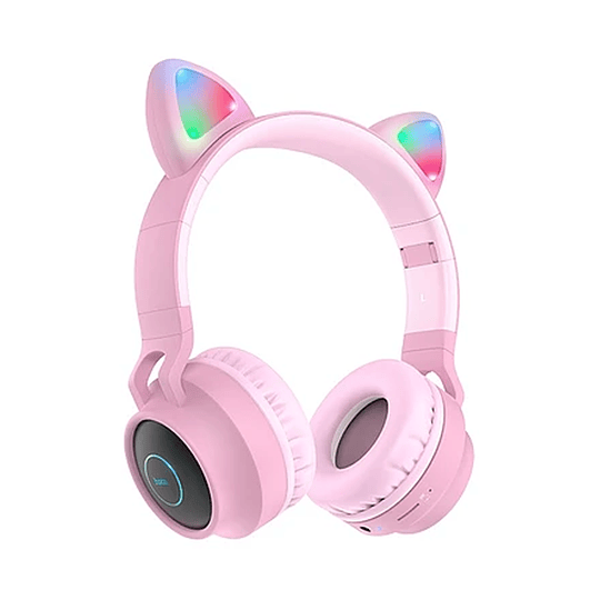 AUDIFONO HOCO W27 ROSADO CAT EAR BT	