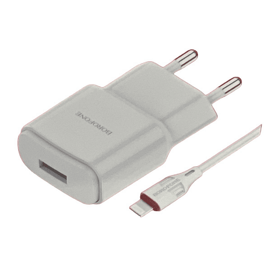 CARGADOR COMPLETO IPHONE LIGHTNING BLANCO ECO BORA