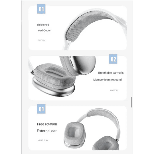 Auriculares originales P9 Pro Max inalámbricos Bluetooth con