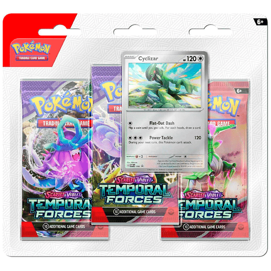 CARTAS POKEMON BLISTER 3 TEMPORAL FORCES ESPAÑOL