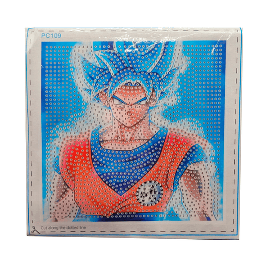 KIT 5D PINTURA DIAMANTE CON CUADRO 17X17 GOKU	