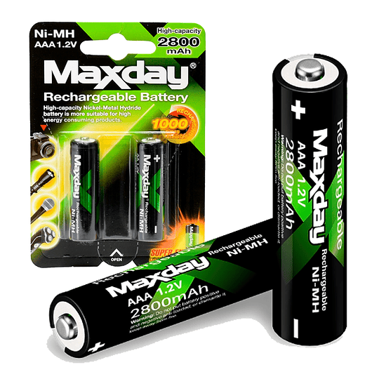 PILA AAA RECARGABLE MAXDAY 2800 MAH PAR	