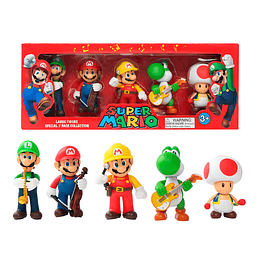 SUPER MARIO PACK COLLECTION 5 FIGURAS	