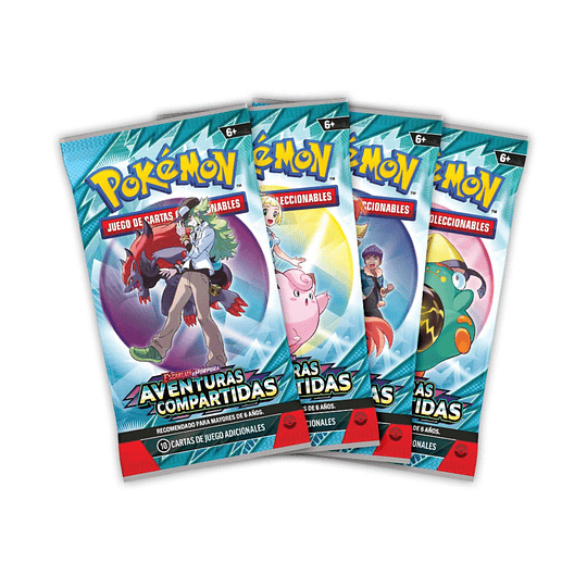 CARTAS POKEMON PACK 4 SOBRES JOURNEY TOGETHER ESPAÑOL
