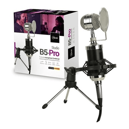 Microfono Microlab Condensador Studio B5 Black